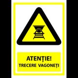 semn atentie trecere vagoneti